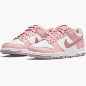 Nike dunks Women's  glaze Pink and White Sneakers